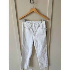 Good American White Straight Leg Jeans